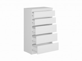 Комод КАСТОР с пятью ящиками, цвет белый в Камышлове - kamyshlov.mebel24.online | фото 2