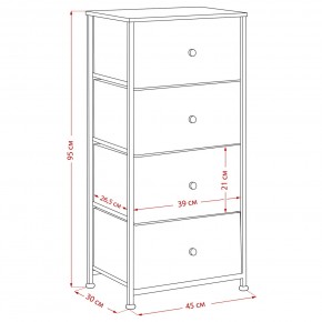 Комод Leset Линкс 4 ящика (МДФ) в Камышлове - kamyshlov.mebel24.online | фото 12