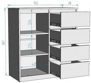 Комод Мальта K115 в Камышлове - kamyshlov.mebel24.online | фото 2