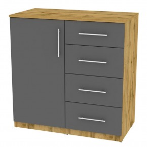 Комод "Калисто (K17)" ручка рейлинг (ДВ-Графит) в Камышлове - kamyshlov.mebel24.online | фото