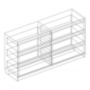 Комод с 6 ящиками 1200 "Бьянко" (Белый лофт) в Камышлове - kamyshlov.mebel24.online | фото 3
