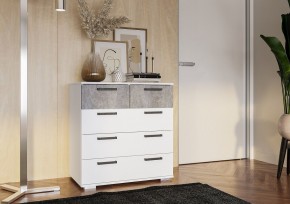 Комод Стандарт-5 NEW (белый/цемент светлый) в Камышлове - kamyshlov.mebel24.online | фото 3