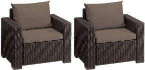 Комплект кресел Калифорния (California chair) коричневые в Камышлове - kamyshlov.mebel24.online | фото 2