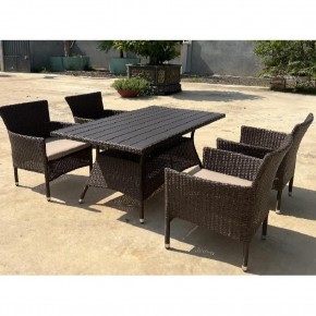 Комплект мебели из иск. ротанга AM-196B/T196 Brown 4Pcs (4+1) в Камышлове - kamyshlov.mebel24.online | фото 3