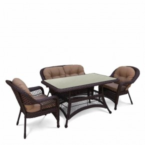 Комплект плетеной мебели T130/LV-520BB-Brown_Beige в Камышлове - kamyshlov.mebel24.online | фото 1