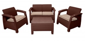 Комплект уличной мебели Yalta Premium Terrace Set (Ялта) шоколадый (+подушки под спину) в Камышлове - kamyshlov.mebel24.online | фото