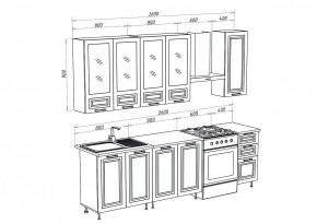 КОНСТАНЦИЯ Кухонный гарнитур 2000/900 Компоновка №5 (Софт Графит) в Камышлове - kamyshlov.mebel24.online | фото 3