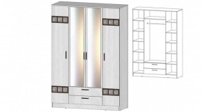 КОСТА-РИКА Шкаф 4-х створчатый (анкор светлый) в Камышлове - kamyshlov.mebel24.online | фото
