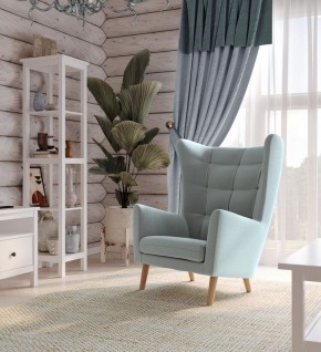 Кресло для отдыха Саари мятно-серое, ткань рогожка в Камышлове - kamyshlov.mebel24.online | фото 4