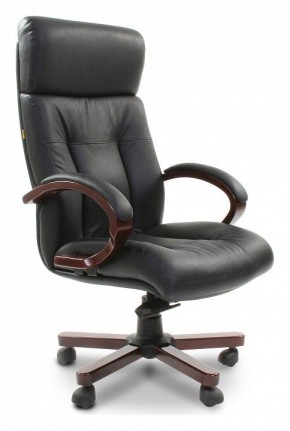 Кресло для руководителя Chairman 421 черный/орех темный, черный в Камышлове - kamyshlov.mebel24.online | фото 1