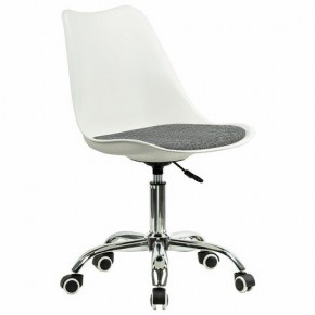 Кресло стул BRABIX "Eames MG-310 CH", хром, пластик белый, ткань серая, 532924 в Камышлове - kamyshlov.mebel24.online | фото 2