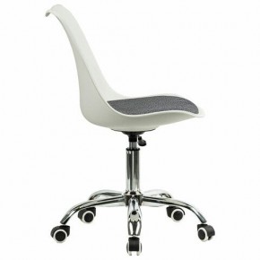 Кресло стул BRABIX "Eames MG-310 CH", хром, пластик белый, ткань серая, 532924 в Камышлове - kamyshlov.mebel24.online | фото 3