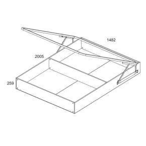 Кровать 140 с подъемником, TIFFANY, цвет вудлайн кремовый в Камышлове - kamyshlov.mebel24.online | фото 4