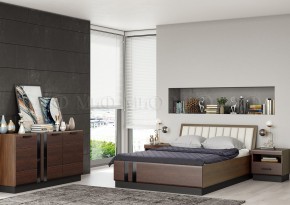 МАГНОЛИЯ Кровать 1600 с основанием и ПМ (Дерево/орех) в Камышлове - kamyshlov.mebel24.online | фото 2