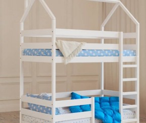 Кровать-домик двухъярусная 80*160 Белый в Камышлове - kamyshlov.mebel24.online | фото 6