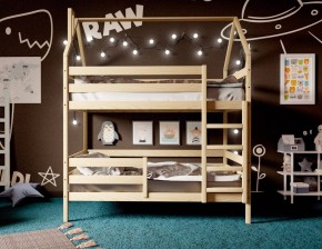 Кровать-домик двухъярусная 80*190 без покраски в Камышлове - kamyshlov.mebel24.online | фото 3