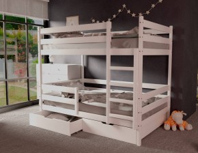 Кровать двухъярусная без крыши 80*190 Белый в Камышлове - kamyshlov.mebel24.online | фото