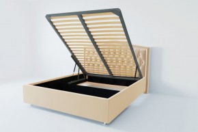 Кровать Калининград с ПМ 1200 (экокожа бежевая) в Камышлове - kamyshlov.mebel24.online | фото 2