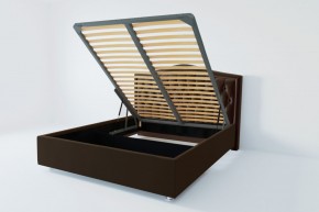 Кровать Калининград с ПМ 1600 (экокожа коричневая) в Камышлове - kamyshlov.mebel24.online | фото
