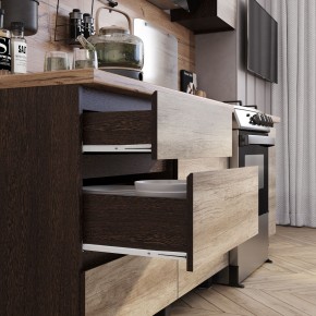 Кухня Энигма 1.6 м (венге/дуб каньон) в Камышлове - kamyshlov.mebel24.online | фото 2