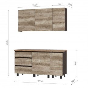 Кухня Энигма 1.6 м (венге/дуб каньон) в Камышлове - kamyshlov.mebel24.online | фото 5