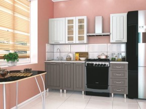 Кухня модульная Луксор серый-белый в Камышлове - kamyshlov.mebel24.online | фото 1