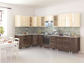 Кухня Танго модульная шоколад-ваниль в Камышлове - kamyshlov.mebel24.online | фото 1