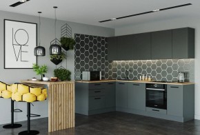 Кухня угловая Антрацит 2600х1600 (Стол. 38мм) в Камышлове - kamyshlov.mebel24.online | фото 1