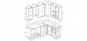 Кухонный гарнитур Антик 2200*1600 h950 (Стол. 38мм) в Камышлове - kamyshlov.mebel24.online | фото 2