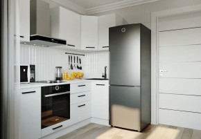 Кухонный гарнитур Белый Глянец 2200*1000 (Стол. 26мм) в Камышлове - kamyshlov.mebel24.online | фото 1