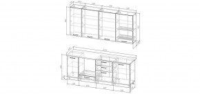 Кухонный гарнитур Каппучино 2200 h950 (Стол. 38мм) в Камышлове - kamyshlov.mebel24.online | фото 2
