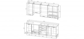 Кухонный гарнитур Каппучино 2400 h950 (Стол. 38мм) в Камышлове - kamyshlov.mebel24.online | фото 2