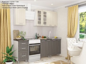 Кухонный гарнитур Луксор-евро 1600 серый-кремовый в Камышлове - kamyshlov.mebel24.online | фото
