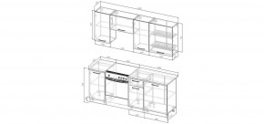 Кухонный гарнитур Меренга 2000 (Стол. 26мм) в Камышлове - kamyshlov.mebel24.online | фото 2