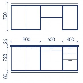 Кухонный гарнитур Ольвия-6 (1.8м) в Камышлове - kamyshlov.mebel24.online | фото 4