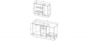 Кухонный гарнитур Смоки 1600 (Стол. 26мм) в Камышлове - kamyshlov.mebel24.online | фото 2