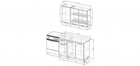 Кухонный гарнитур Старое Дерево 1200 (Стол. 38мм) в Камышлове - kamyshlov.mebel24.online | фото 2
