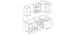 Кухонный гарнитур угловой Муссон 2200х1000 (Стол. 38мм) в Камышлове - kamyshlov.mebel24.online | фото 2