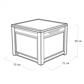 Квадратный сундук Cube Rattan 208 л в Камышлове - kamyshlov.mebel24.online | фото 5