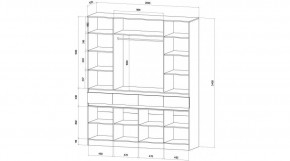 ЛЕНОРА Спальный гарнитур (модульный) графит в Камышлове - kamyshlov.mebel24.online | фото 9