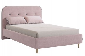 ЛЕО Кровать с основанием 1200 (нежно-розовый/графит) в Камышлове - kamyshlov.mebel24.online | фото