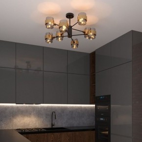 Люстра на штанге Eurosvet Arcada 70127/8 черный/дымчатый в Камышлове - kamyshlov.mebel24.online | фото 3