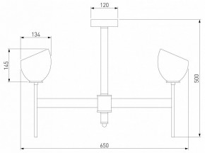Люстра на штанге Eurosvet Arrista 60130/6 латунь Smart в Камышлове - kamyshlov.mebel24.online | фото 2