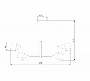 Люстра на штанге Eurosvet Calyx 60168/6 латунь в Камышлове - kamyshlov.mebel24.online | фото 3