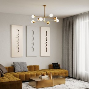Люстра на штанге Eurosvet Calyx 60168/8 латунь в Камышлове - kamyshlov.mebel24.online | фото 4