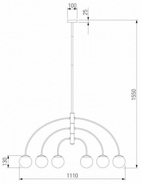 Люстра на штанге Eurosvet Cenacolo 30179/6 черный в Камышлове - kamyshlov.mebel24.online | фото 3