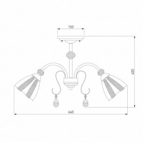 Люстра на штанге Eurosvet Floranse 30155/5 античная бронза в Камышлове - kamyshlov.mebel24.online | фото 3