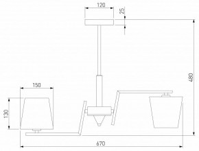Люстра на штанге Eurosvet Ozark 60149/6 латунь в Камышлове - kamyshlov.mebel24.online | фото 4