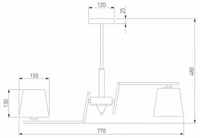 Люстра на штанге Eurosvet Ozark 60149/8 латунь в Камышлове - kamyshlov.mebel24.online | фото 3