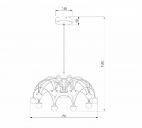 Люстра на штанге Eurosvet Ragno 90030/10 LED золото в Камышлове - kamyshlov.mebel24.online | фото 5